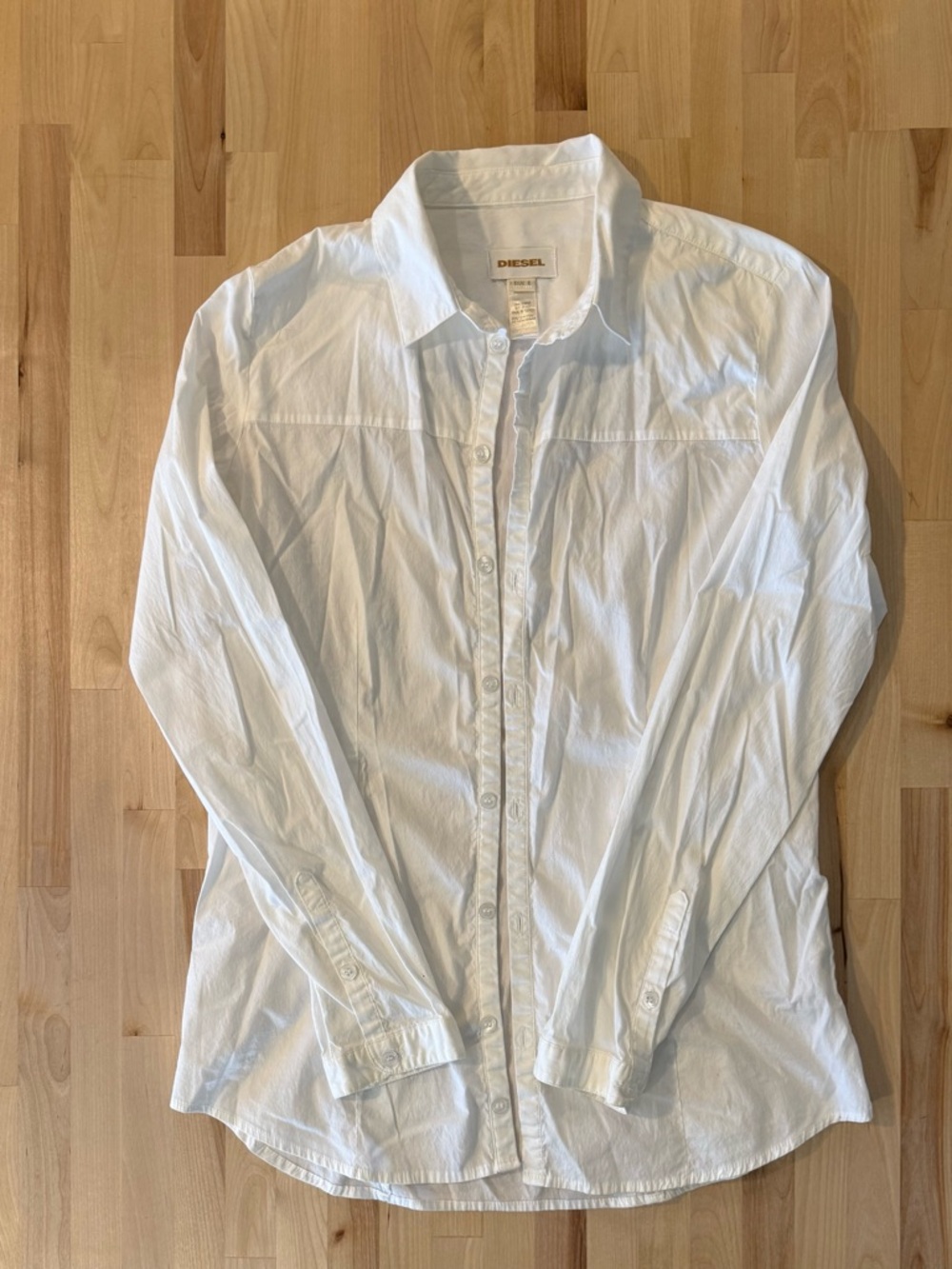 Diesel White Women’s Long-Sleeve Button-Up Shirt